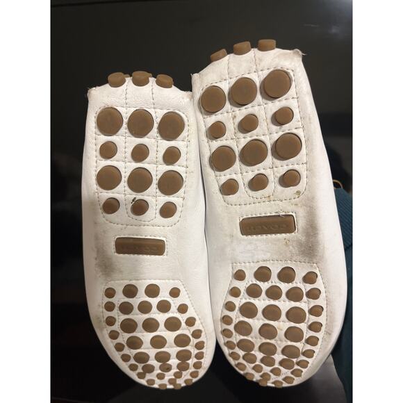 COACH NADIA LOAFER MOCCASIN CHALK WHITE SZ 8.5B PEBBLED LEATHER RUBBER SOLE - Picture 7 of 8